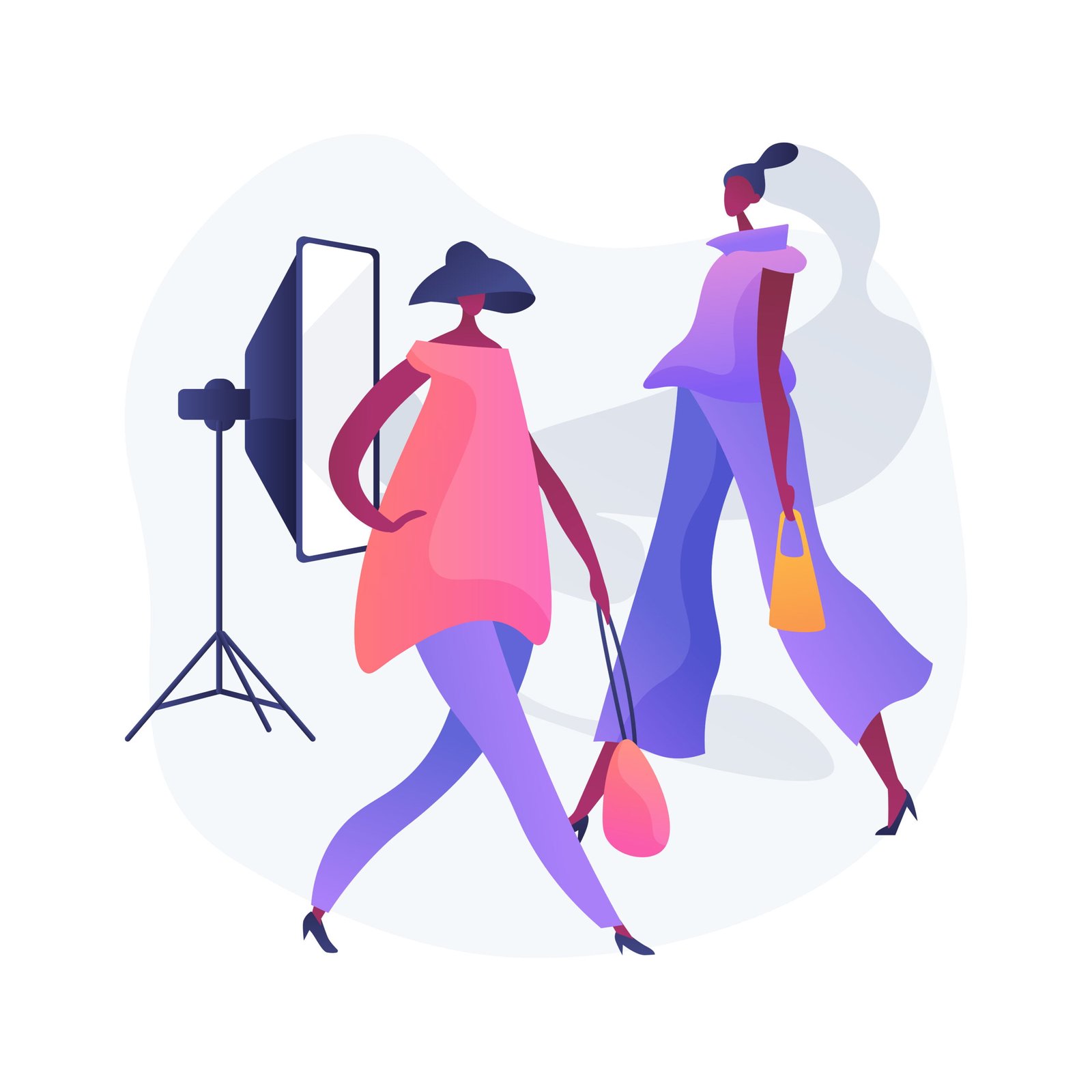 Modeling agency abstract concept vector illustration. Fashion industry, model agent business, modeling company services, shootings casting, open call for male and female models abstract metaphor.